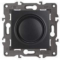 Светорегулятор поворото-нажимной без рамки Эра Elegance 5-400Вт антрацит картинка